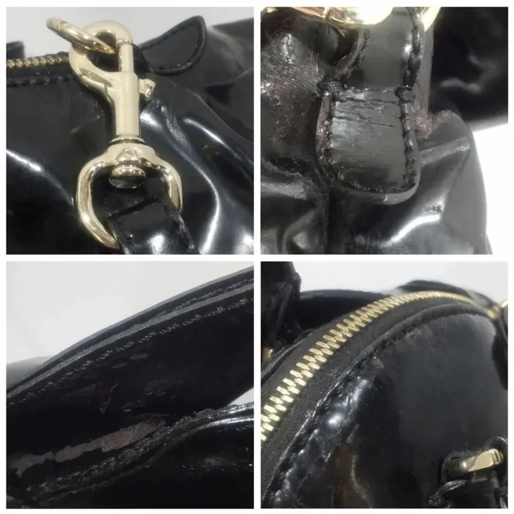 LAST MARKDOWN! Valentino Garavani Black Patent Leather Bow Satchel Bag